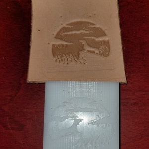 Dachshund moon Stamp..leather Press Tool DELRIN..NOT a hammer tool