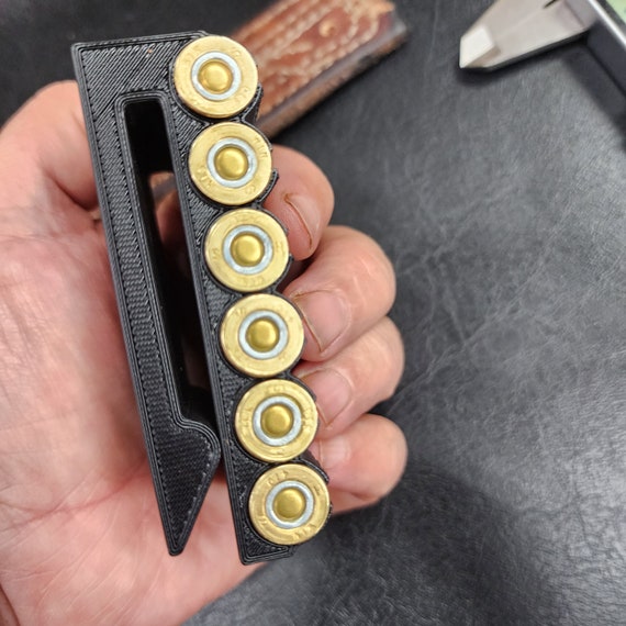 410 Shell Holder with Clip: Black PLA Plus 3D Printed