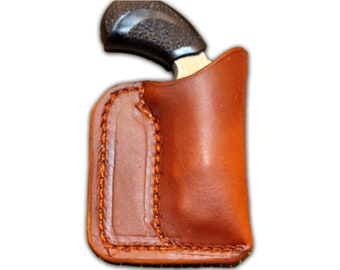 Pocket Holster for NAA Pug.  Herman oak leather