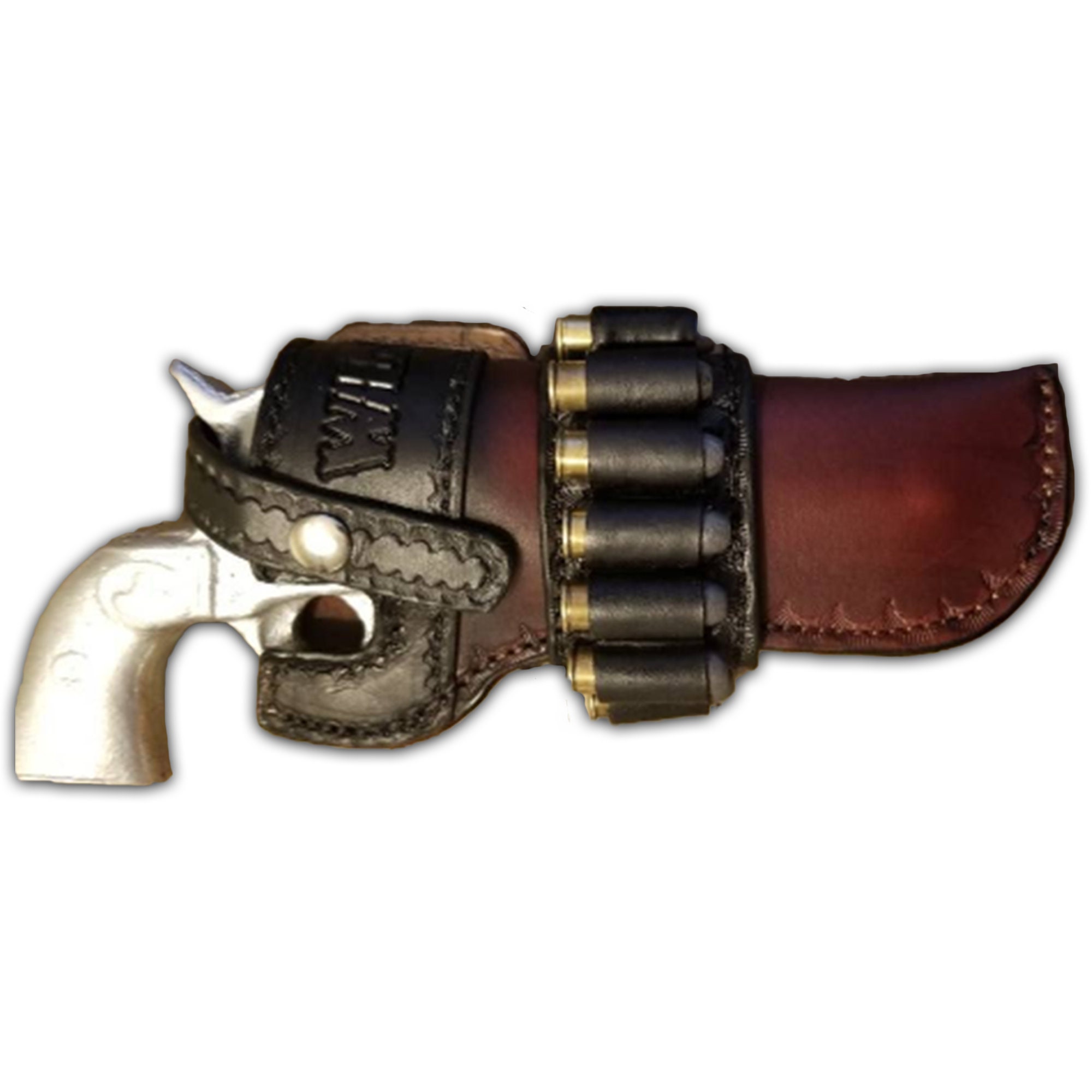 Basket Weave Leather Open Top Belt Holster for Colt Ruger Springfield  Armory 1911 45 Acp 