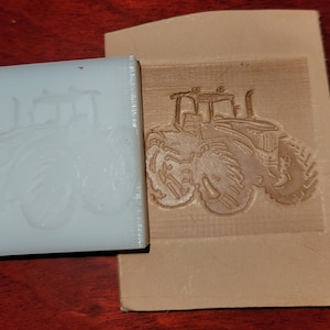 Tractor Stamp..leather Press Tool DELRIN..NOT a hammer tool
