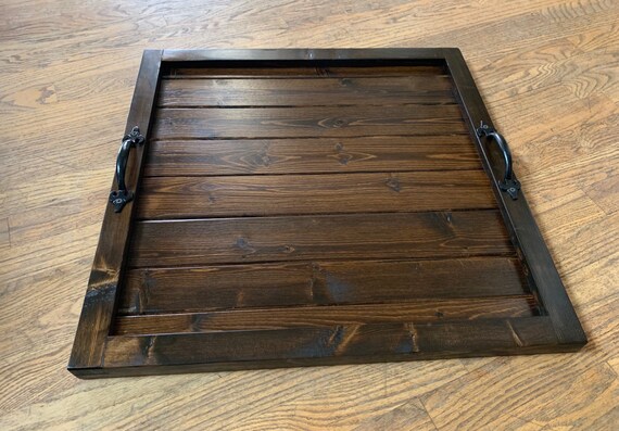 rustic ottoman tray