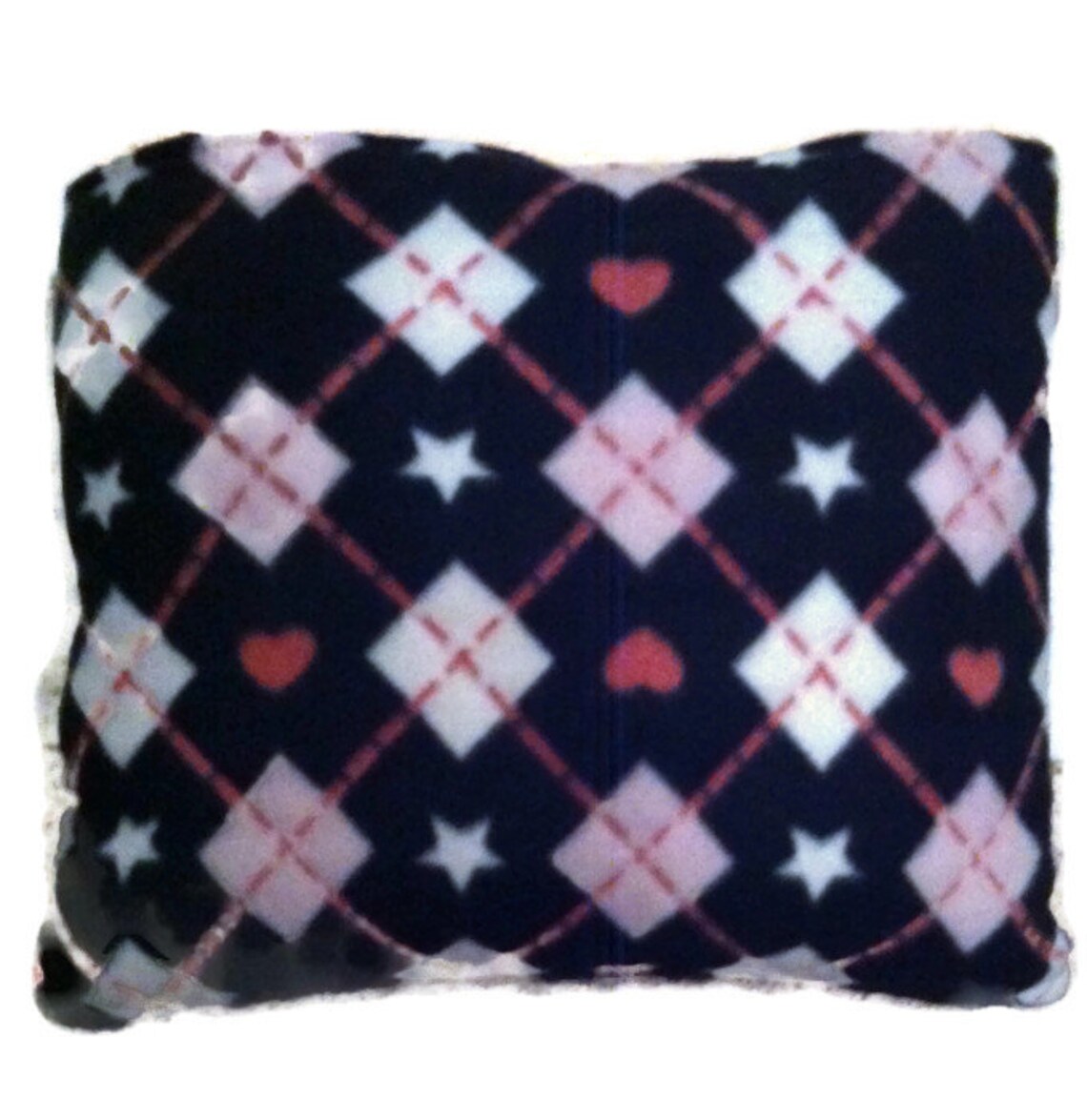 Quillow Fleece Throw Blanket With Hearts And Stars Couch Etsy