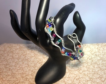Bracelet perlé d'arc-en-ciel