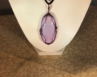 Pendentif en verre Dichroic lavande