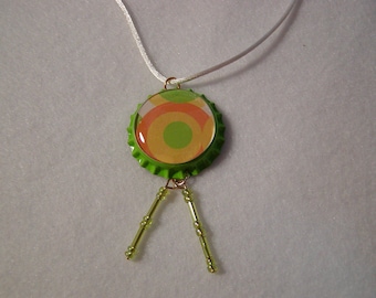 Citron vert bouteille bouchon collier