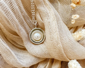 Freshwater Pearl Necklace: Recycled Sterling Silver, Adjustable Length