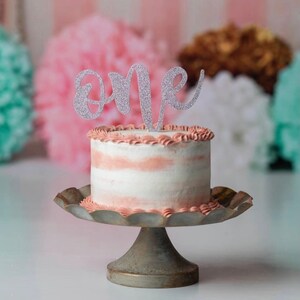 Glitter Cake Topper w/age