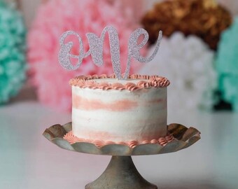 Glitter Cake Topper w/age