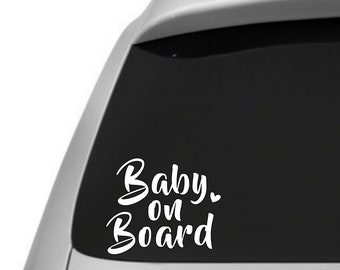 Baby on Board Rear Window Vinyl Stickers