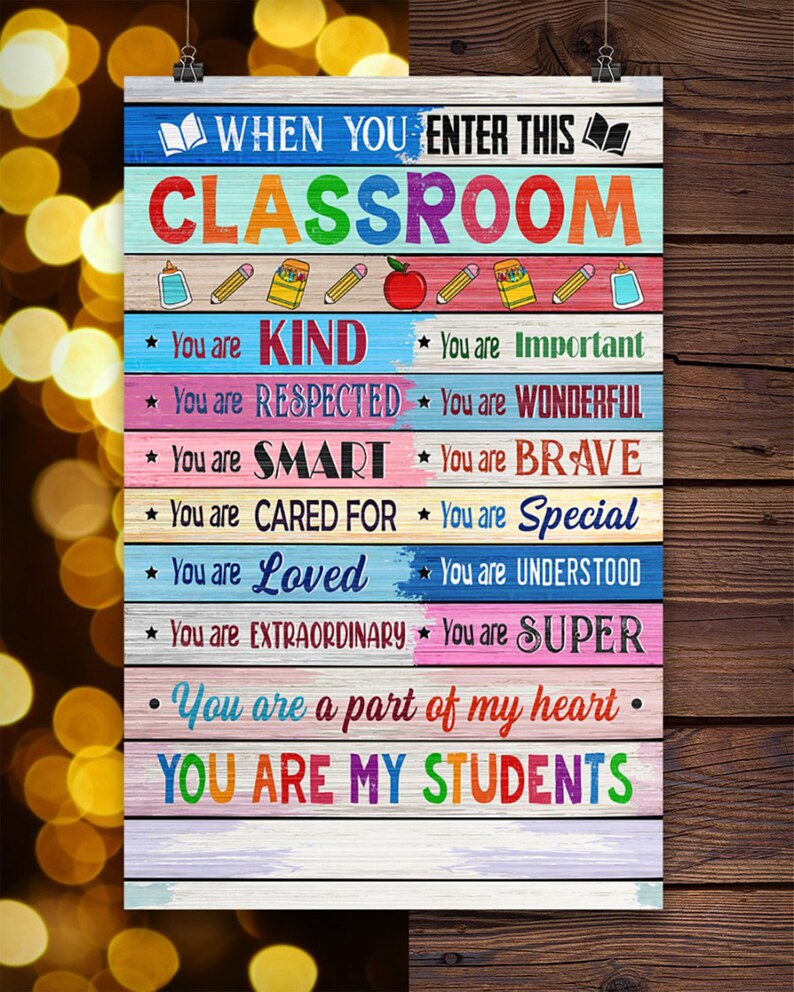 Printable Classroom Poster Classroom Decor Teacher Etsy