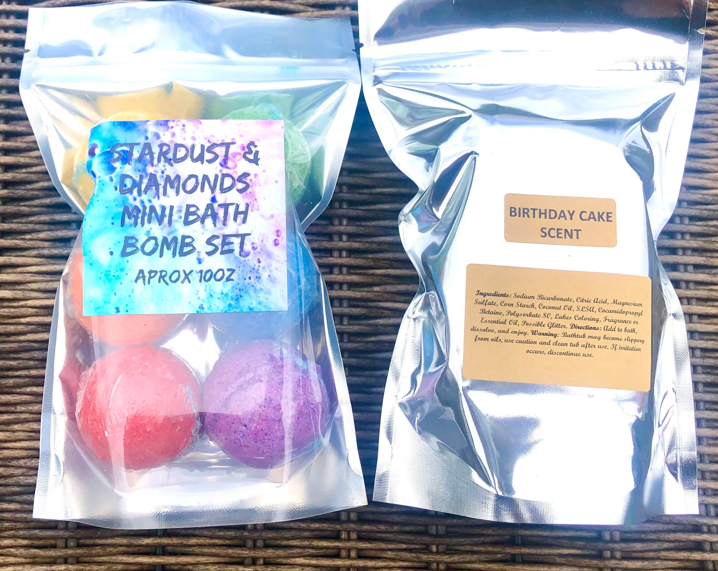 Set of 6 Mini Bath Bombs in a Bag Bag of Bombs Kids Bath Etsy UK
