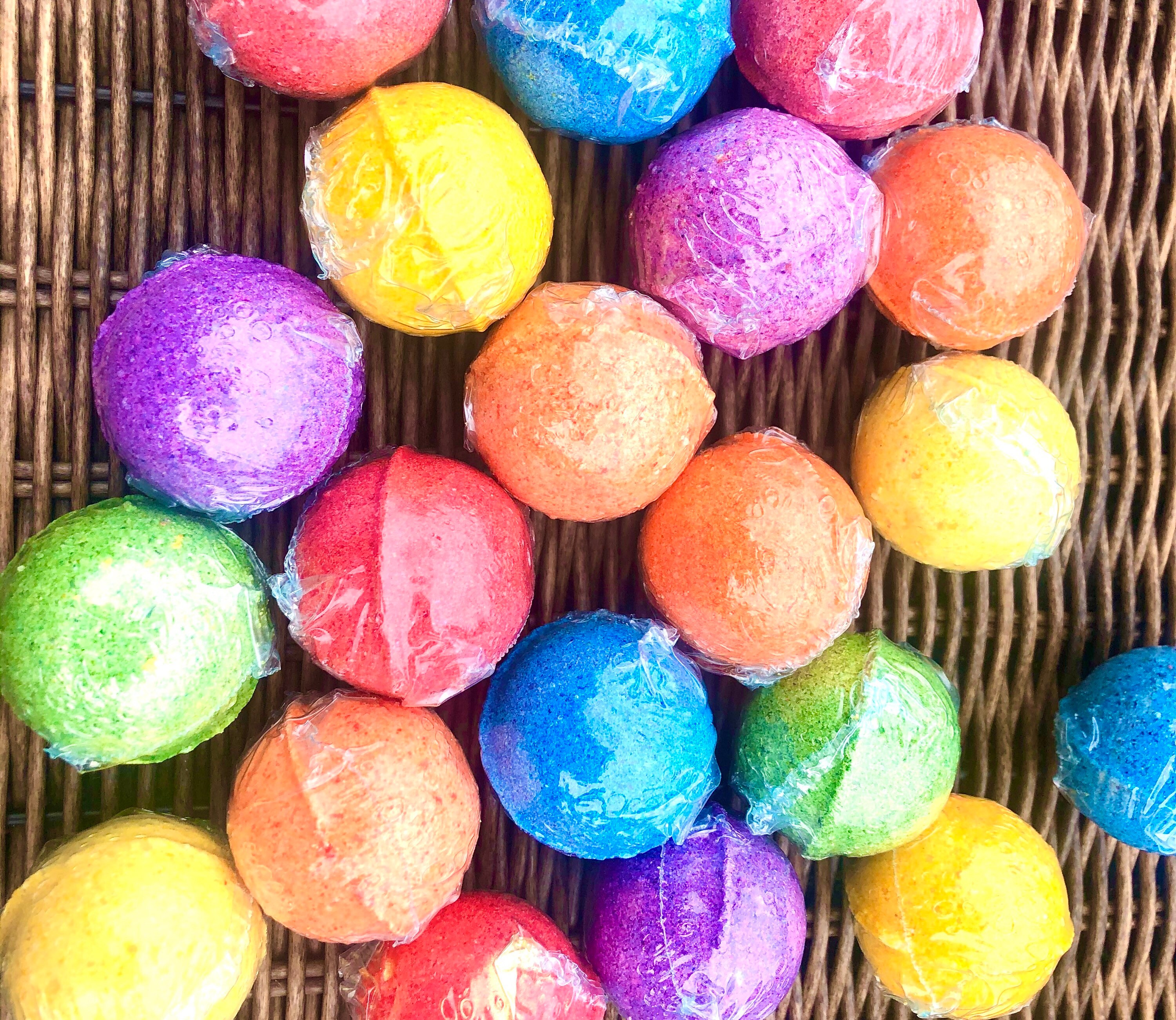 Set of 6 Mini Bath Bombs in a Bag Bag of Bombs Kids Bath Etsy UK