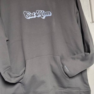 Cat Mom, comfy crew neck sweatshirt with pocket, crew with pocket