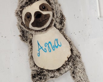 Personalized stuffed animal, long leg monkey, long leg sloth, stuffed sloth, stuffed monkey