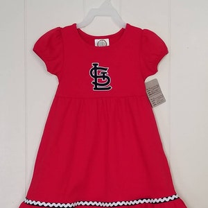 STL cap sleeve dress great for cardinals fans in red