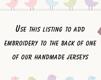 Voeg een naam/nummer toe aan de achterkant van de jersey - Borduurwerk toevoegingen