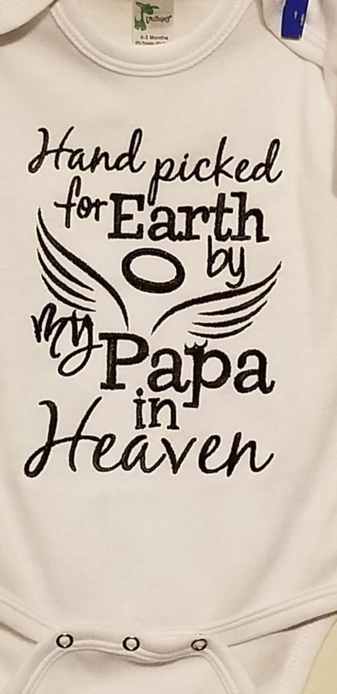 Hand Picked for Earth by My Papa in Heaven. Newborn One Piece - Etsy