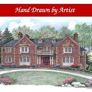 Custom Home Portrait, Hand Drawn, Full Color, House Sketch, Home Drawing, Realtor Closing Gift, First Home, Boat, Airplane, Cars, Dollhouse image 8