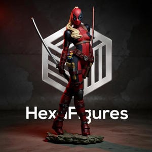 Lady Deadpool Warrior Figuur 3D-model STL-bestand | Marvel (digitale download)