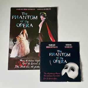1986 Phantom of the Opera Steve Harley, Sarah Brightman, Pre-show Promotional Set, Vinyl Single & Sheet Music, Theatre Gift