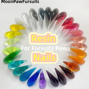 Garras de resina peludas para disfraces de animales, uñas afiladas translúcidas, accesorio para disfraz de pata de bestia, suministros para fabricantes de patas de pies y manos, equipo para convenciones de cosplay