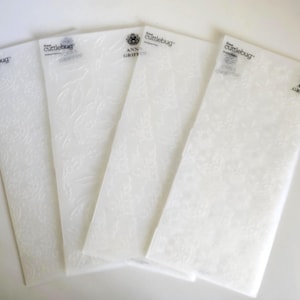 Anna Griffin 12" Holiday Embossing Folders Set of 4, Christmas Card Making Scrapbooking
