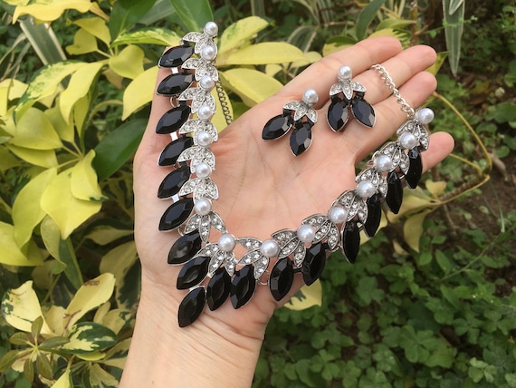 ☆Hei☆ black crystal silver ball necklace HE24FANFW578XXFR MUSINSA | HEI black crystal silver ball necklace