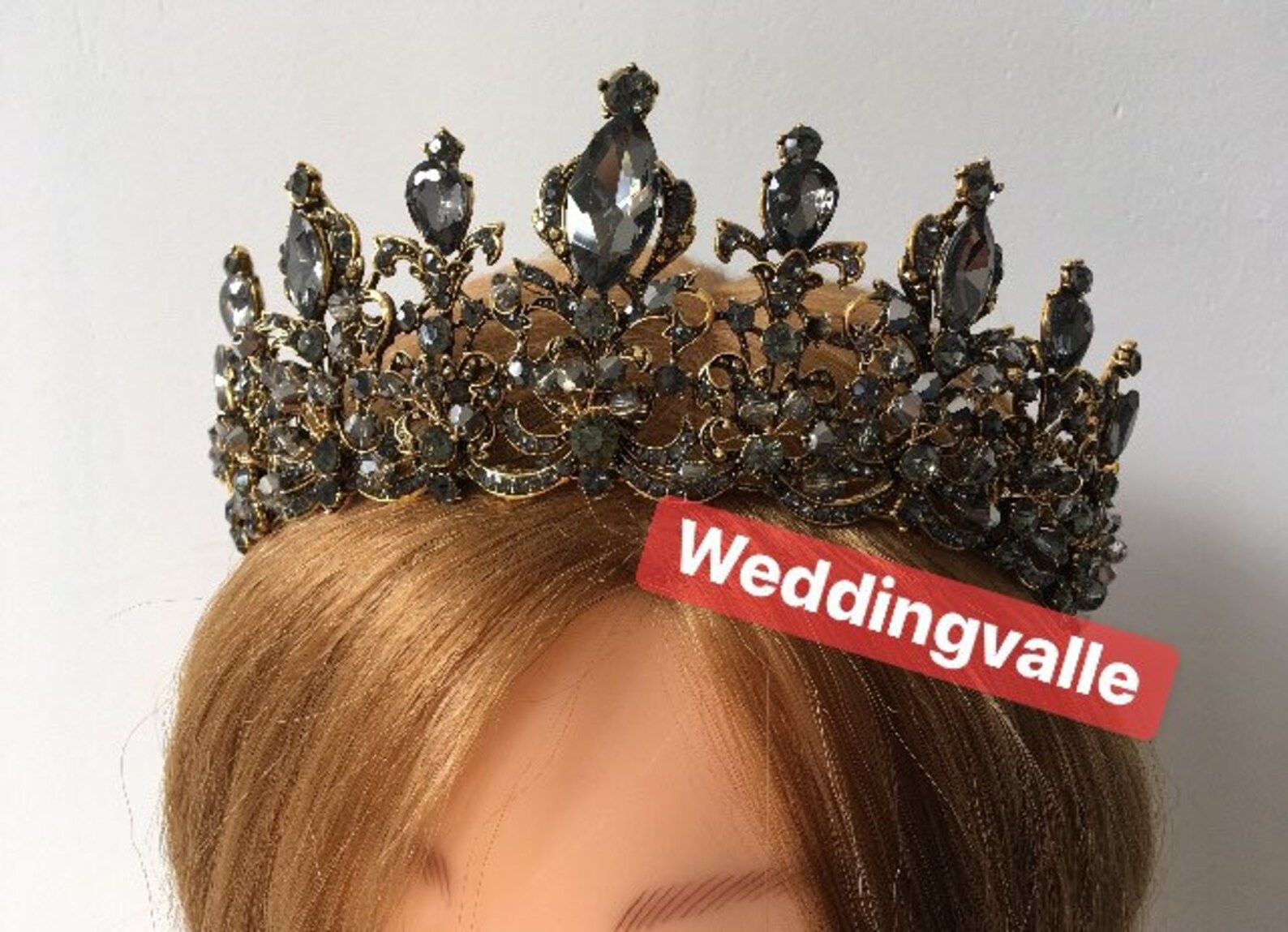 black wedding headpiece