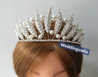 SALE - Romantic bridal crown, wedding crown, princess headpiece, crystal headpiece, bride headpiece, rhinestones crown, wedding headpiece