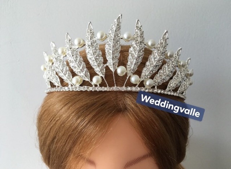 rhinestones crown crystals headpiece princess headpiece Romantic bridal crown prom wedding crown wedding headpiece brides headpiece
