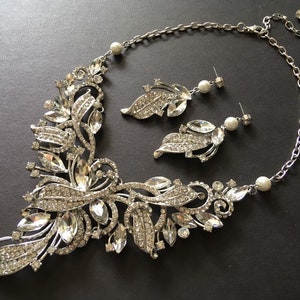 VENTE - Collier romantique, bijoux de mariée, collier de mariée, bijoux de mariage, collier tendance, parure de mariage, mariée en cristal, bijoux de bal