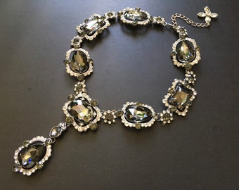 Black wedding, dainty necklace, black necklace wedding, formal evening cocktail party, wed jewelry, prom jewelry