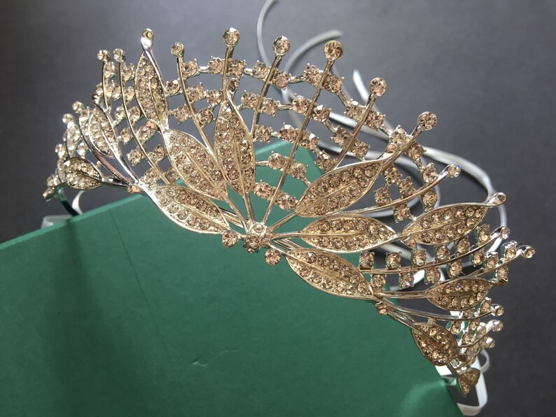 rhinestones crown bridal crown full bridal crown dimante tiara princess tiara crystals headpiece Romantic wedding bridal headpiece