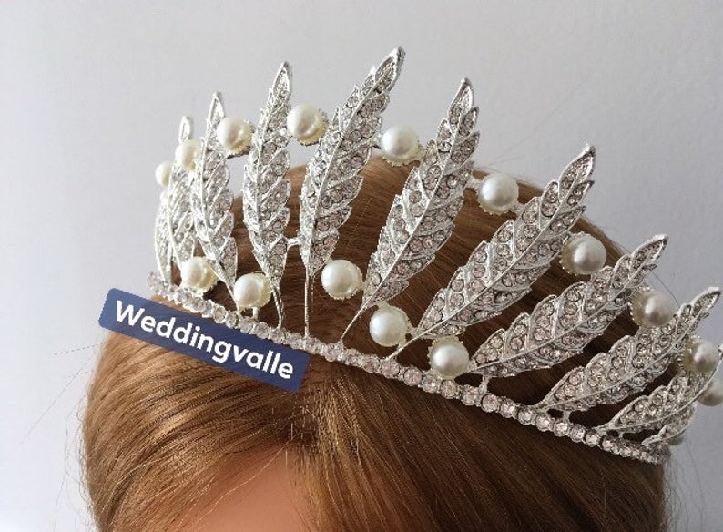rhinestones crown crystals headpiece princess headpiece Romantic bridal crown prom wedding crown wedding headpiece brides headpiece