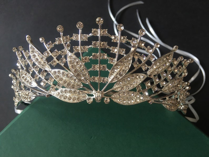 rhinestones crown bridal crown full bridal crown dimante tiara princess tiara crystals headpiece Romantic wedding bridal headpiece