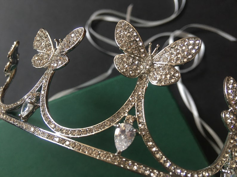 Butterfly Crown Bridal Crown Rhinestone Crown Crystal Etsy