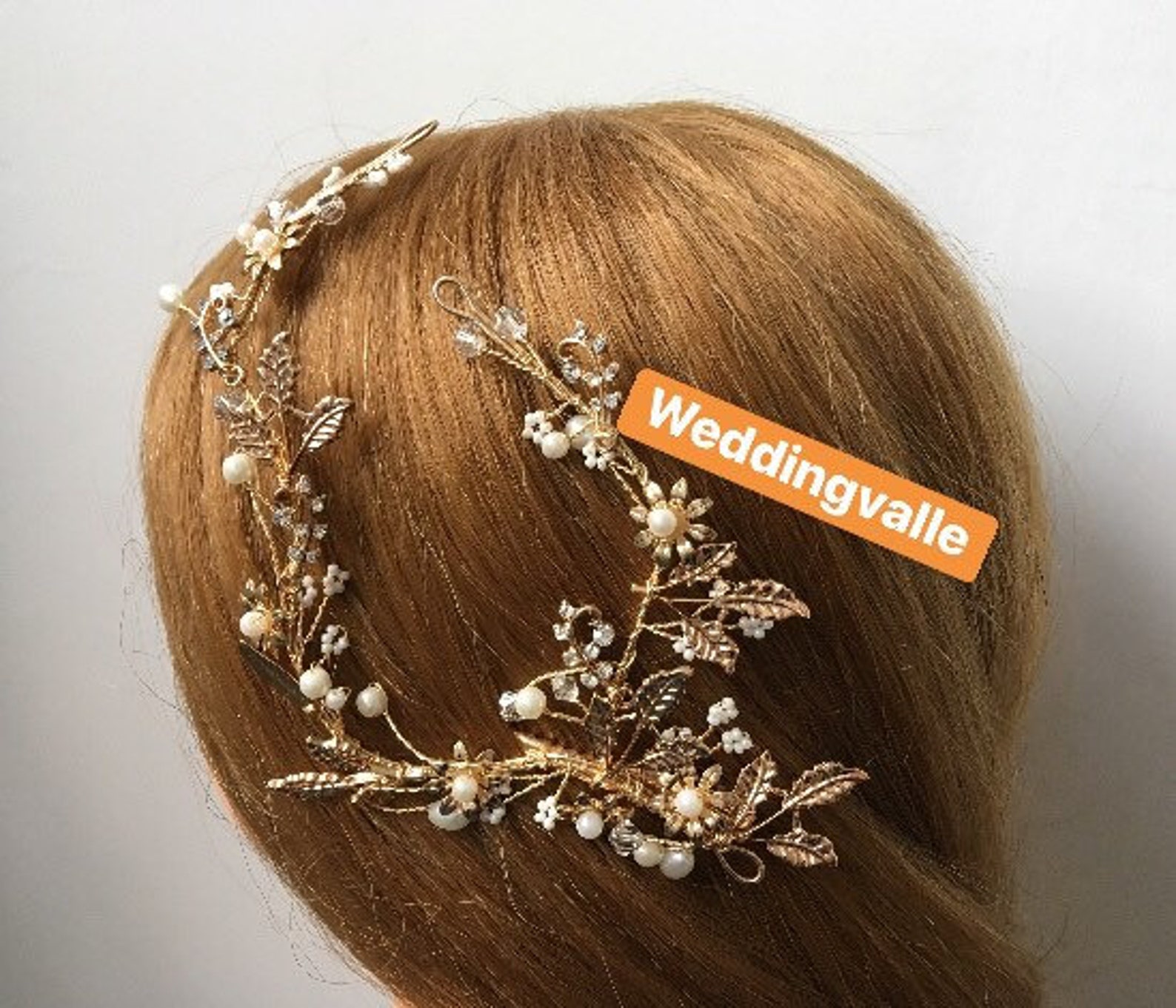 Gold wedding tiara wedding tiara bridal headpiece bridal Etsy