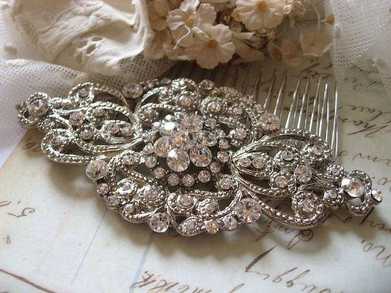 Wedding Hair Comb, Bridal Hair Comb, Victorian Hair Comb  display picture 2