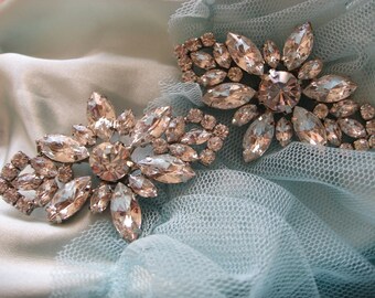 Victorian shoe clips, wedding shoe clips, rhinestone shoe clips, silver shoe clips, shoe decoration, vintage shoe clips, shoes decoration