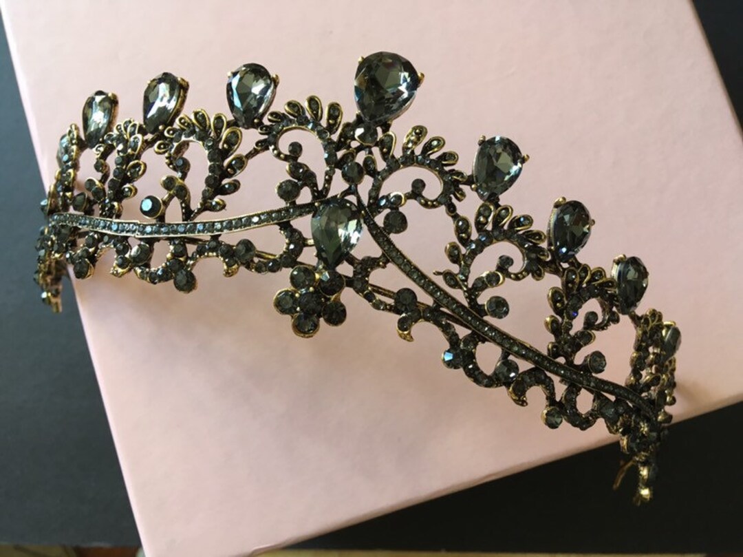 black wedding headpiece