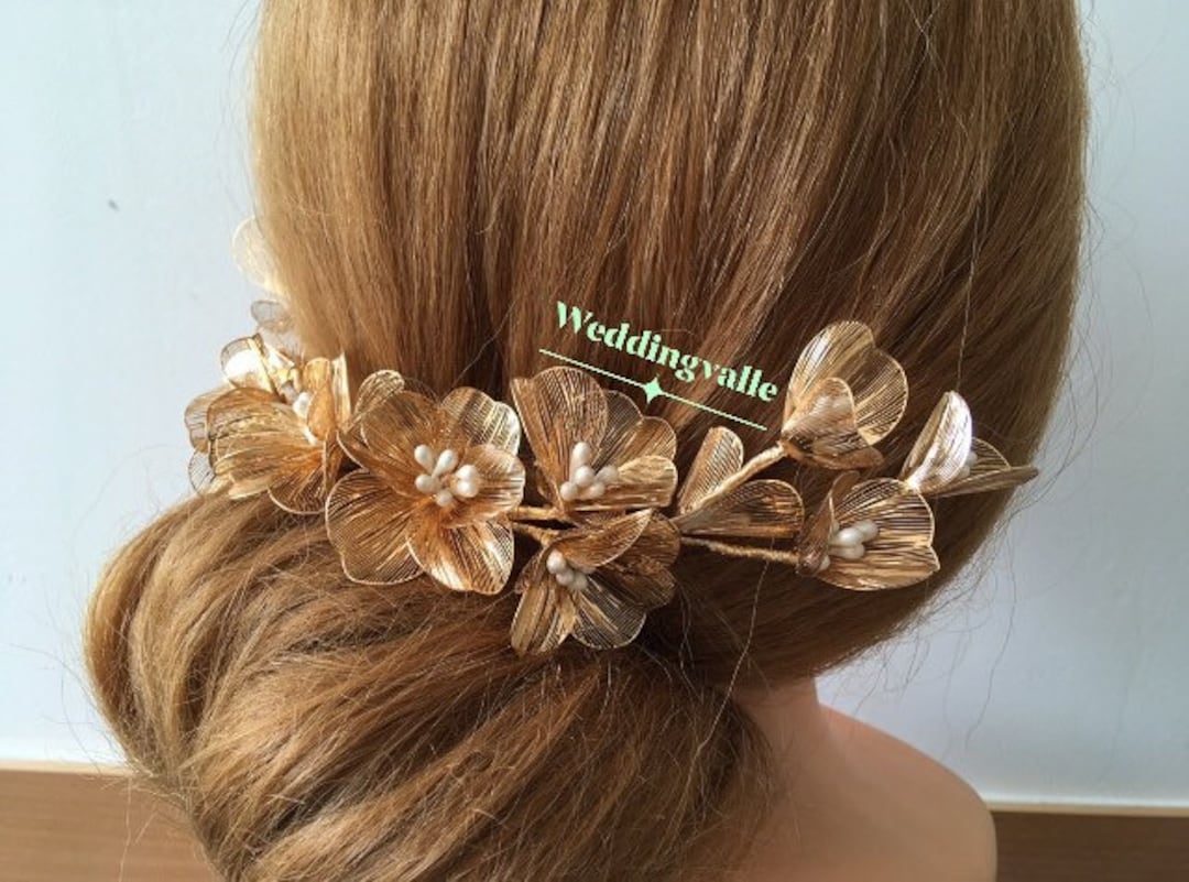 Gold Plated Flower Headpiece Nipple Shield