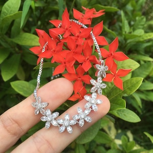 Wedding jewellery, bridal bracelet, cz crystal wedding bracelet, silver cluster bracelet wedding  jewelry, CZ zirconia jewellery, prom