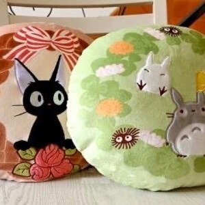 Studio Ghibli Pillow Cushion 3 Styles: Totoro, Jiji Cat, Cat Bus