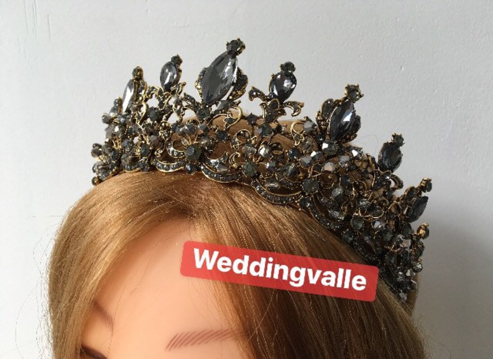 black wedding headpiece