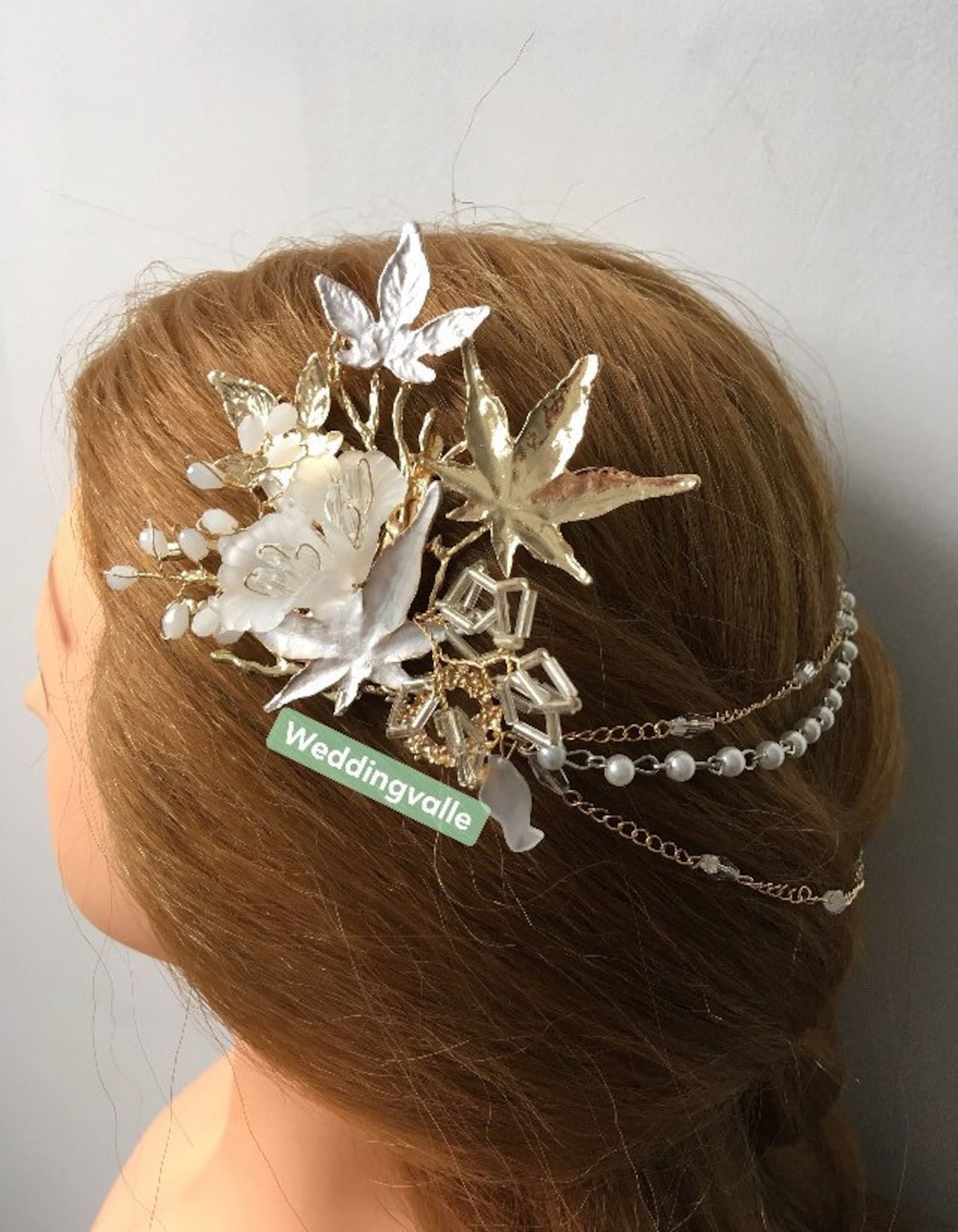 bridal leaf headpiece