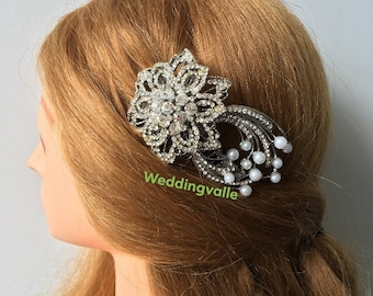 SALE - Bridal accessories, crystal headpiece, wedding bridal hair comb, bridal headpiece, wedding headpiece, hair piece, pearl headpiece