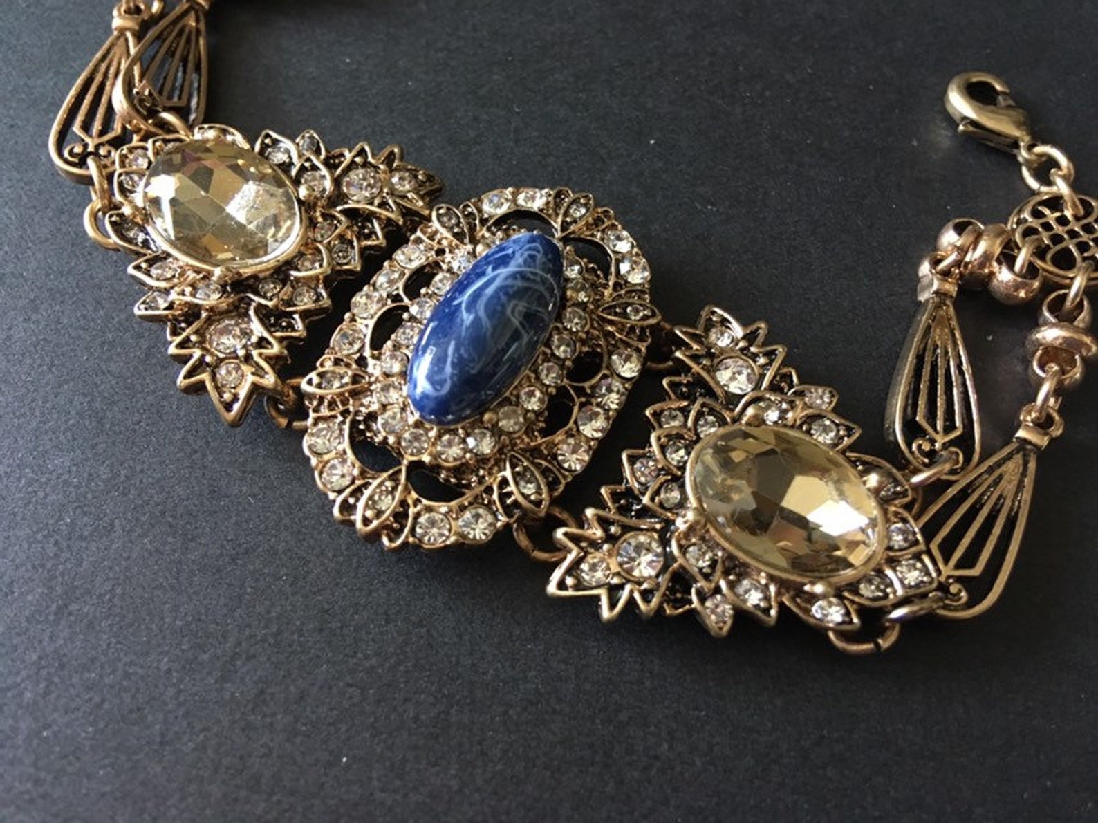 SALE Victorian bracelet crystal bracelet wedding Etsy