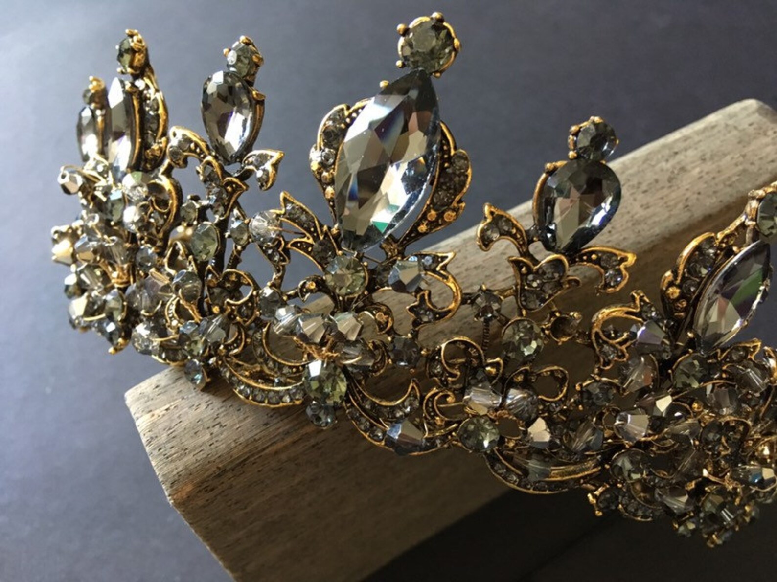 black wedding headpiece