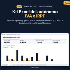 Plantilla Excel Autónomos España 2026: Libro de Ingresos y Gastos, Modelo 303 IVA y Modelo 130 IRPF image 1